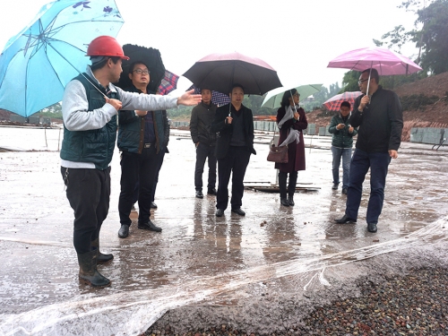 城投公司魏董事長調(diào)研長濕新城建設情況